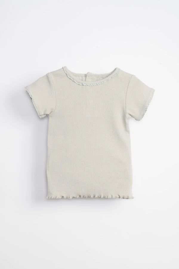 Remera manga corta rib Verde