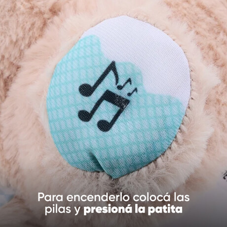 Oso de peluche con ruido blanco, luces y movimiento Marrón