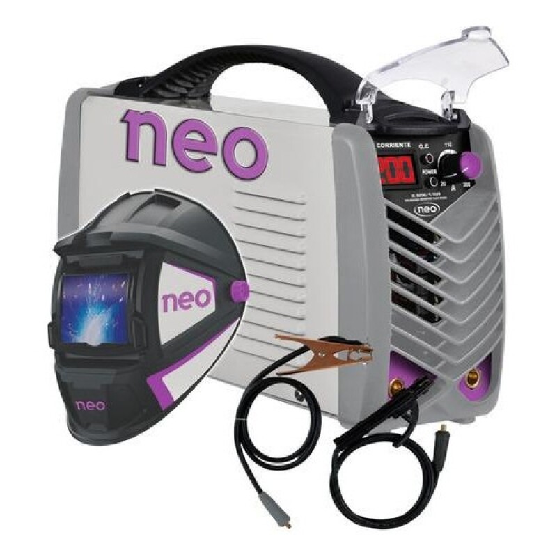 Soldadora NEO Inverter 200A + máscara fotosensible Gris