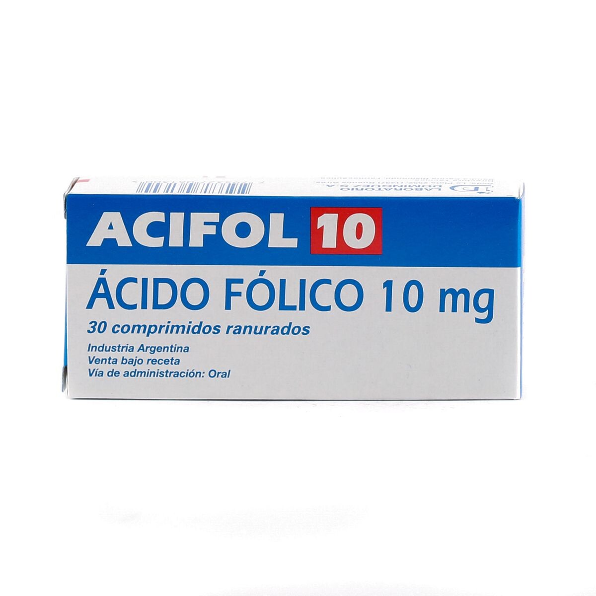 ACIFOL 10 MG. CJ X 30 COMPRIMIDOS 