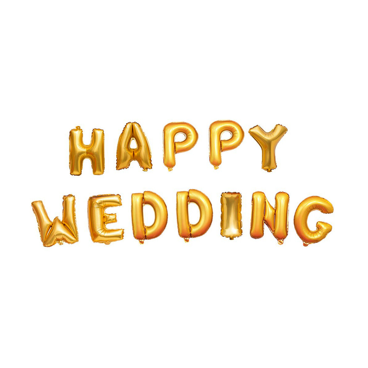 Globo De Aluminio Happy Wedding - Dorado 