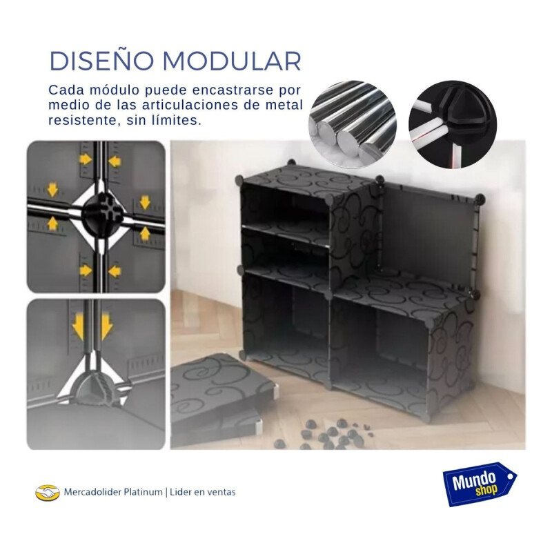 Zapatera 4 Puertas Organizador Multiuso Armable Moderno Marrón