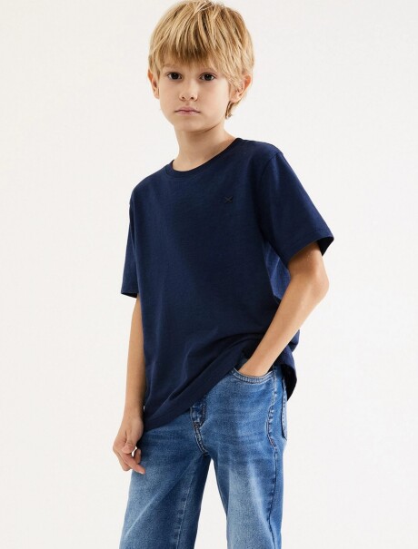 CAMISETA BÁSICA INFANTIL AZUL
