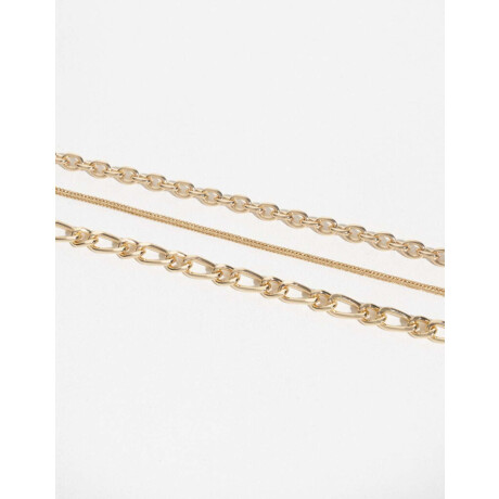 Set De Pulseras De Metal Dorado