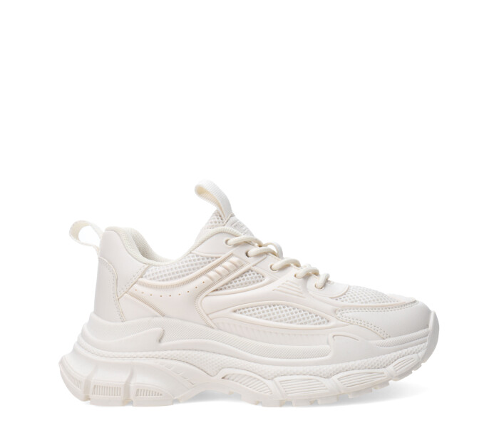 Championes de Mujer Miss Carol VESCOVO acordonado Beige