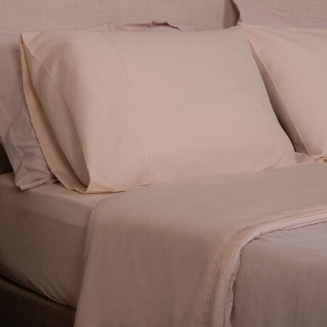 JGO. SÁBANAS QUEEN ALGODON-Y-POLIESTER NATURAL-BEIGE CHAMBRAY CRUDO