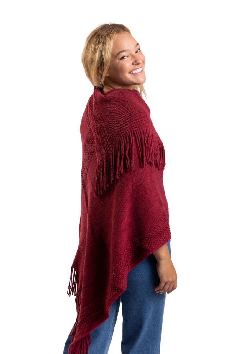 CHERRY PONCHO - RED 