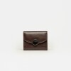 Billetera The Circle en cuero liso Marron