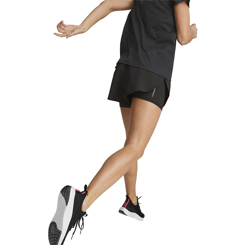Short Puma Run Favorite Woven de Mujer - 523181 01 Negro