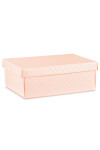 CAJA+TAPA EASY 38X26X13 cm MATELASSE ROSA