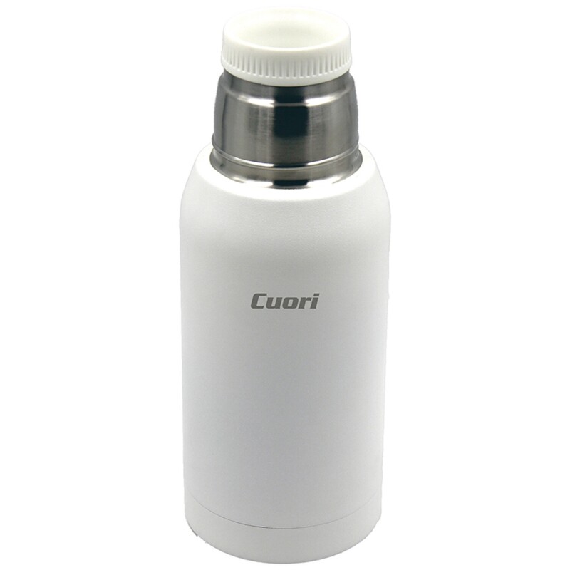 Termo Cuori Botti 750ml de acero Inox con tapón cebador Blanco