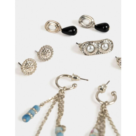 Aros Sets Resina Plateado