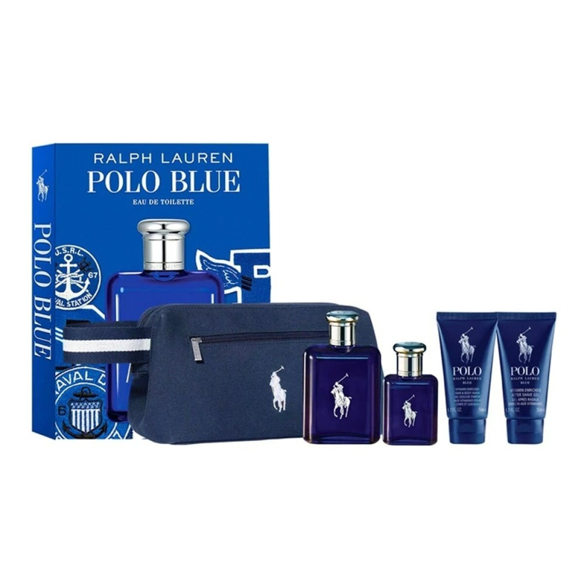 Polo Blue 125ml + 40ml + Gel + Aftershave + Necessaire 