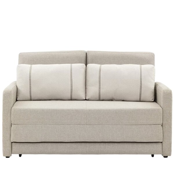 SOFA CAMA - PARRILLA EXTENSIBLE - TELA BEIGE - ALMOHADON TRAMADO SOFA CAMA - PARRILLA EXTENSIBLE - TELA BEIGE - ALMOHADON TRAMADO