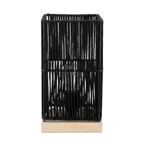 LAMPARA HILO NEGRO/MADERA A BATERIA Unica
