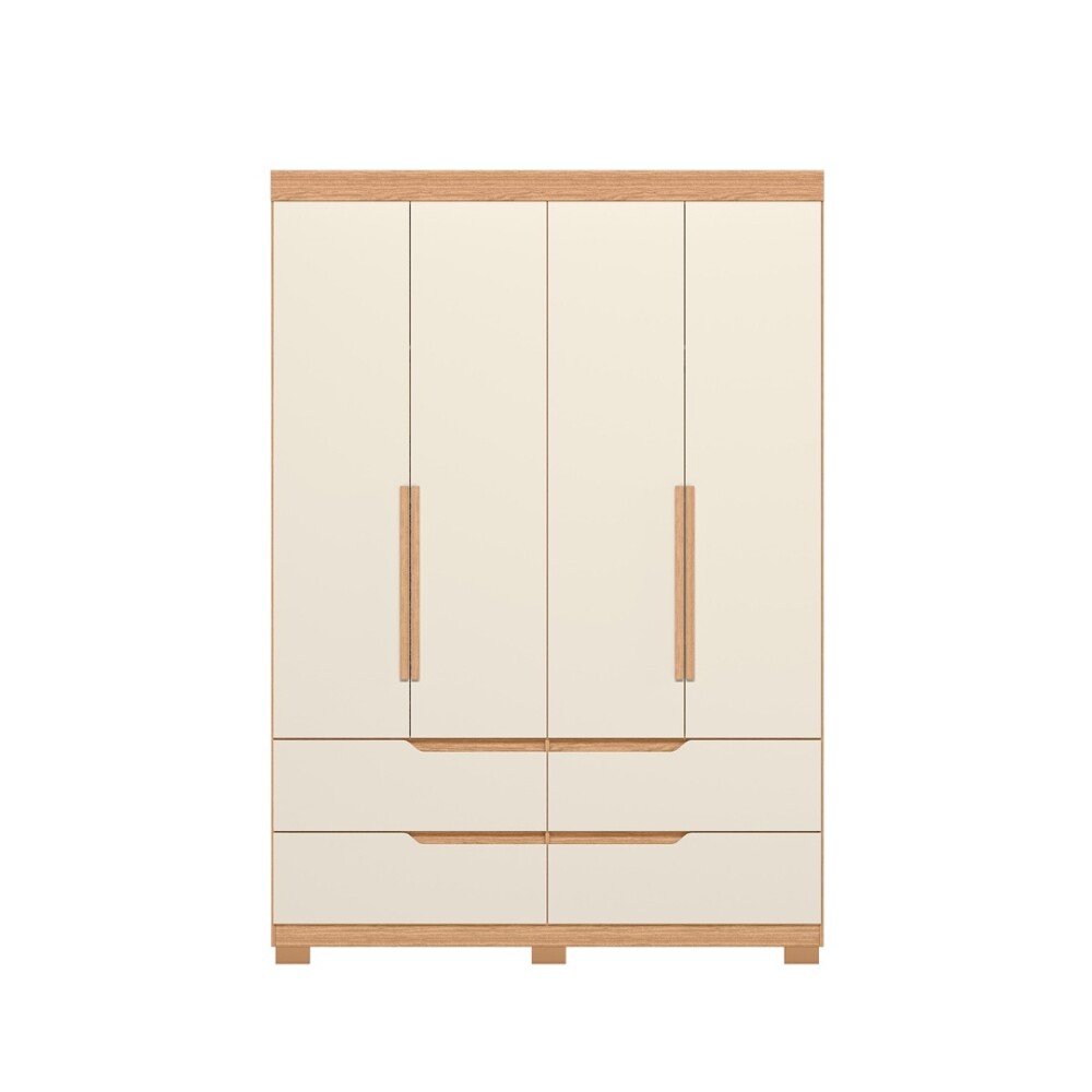Ropero 4 puertas 4 cajones - Doble Beige