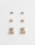 Aros Sets Animalito Set De Aros - Dorado