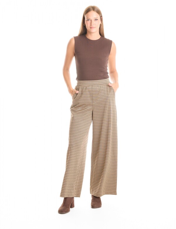 Pantalon Pull On Gales MARRON/MULTI