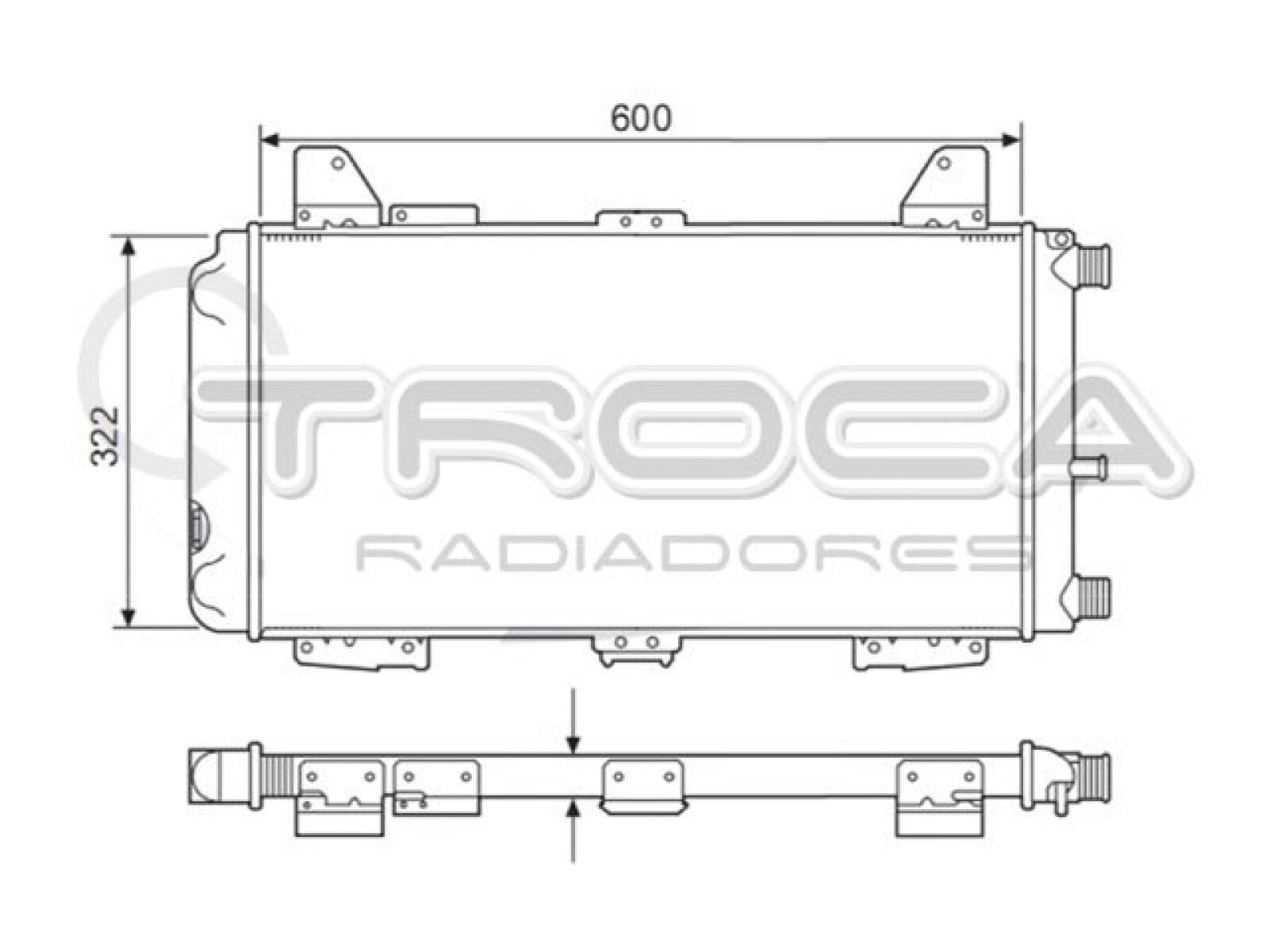 RADIADOR FORD ESCORT 1.8 90/ TYC 