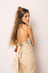 Ribbon Skirt Beige