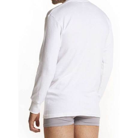 Camiseta escote v manga larga Blanco