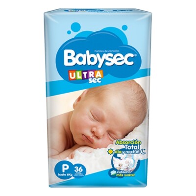 Pañales Babysec Ultrasec P X36 Pañales Babysec Ultrasec P X36