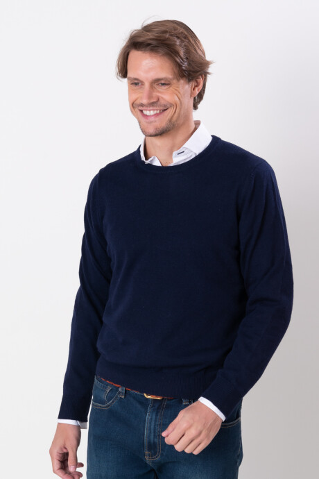 Sweater base Lana Lambswoll Azul marino