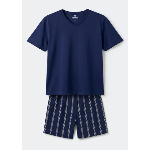 PIJAMA MM MASC AZUL ESCURO