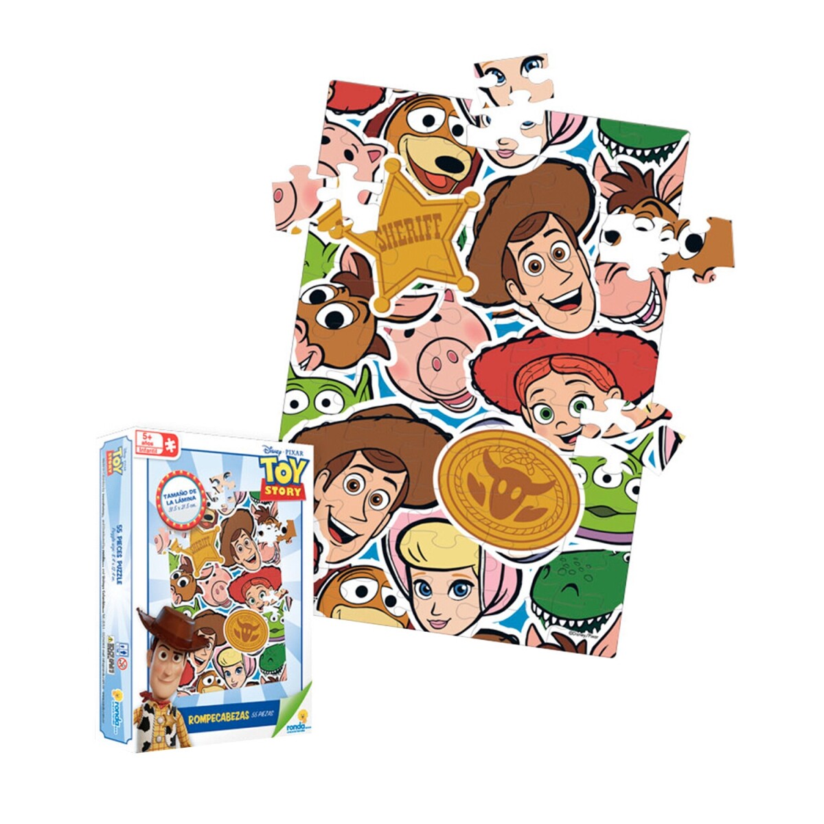 Juego de mesa Ronda Puzzle Disney Toy Story 55 piezas 