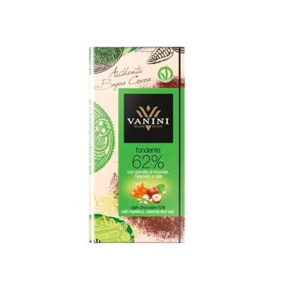 Chocolate Vanini con avellanas, caramelo y sal 100g Choco Vanini Avell Caram Sal