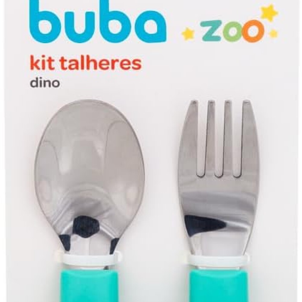 Set cubiertos metal ZOO BUBA verde