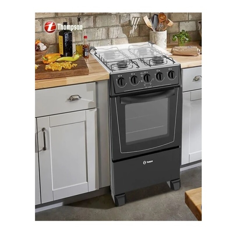 Cocina Thompson Negra A Gas 4 Hornallas Cth 10001 Ub Cocina Thompson Negra A Gas 4 Hornallas Cth 10001 Ub