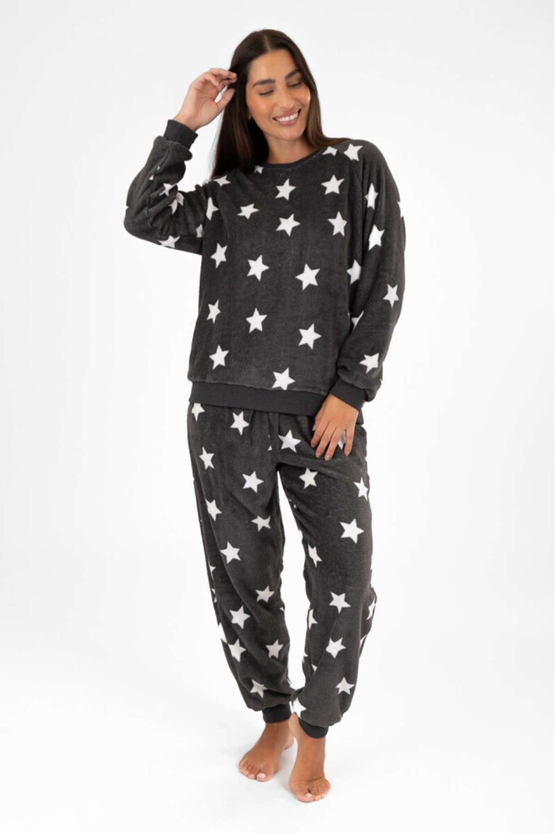 Pijama star fleece - Gris 
