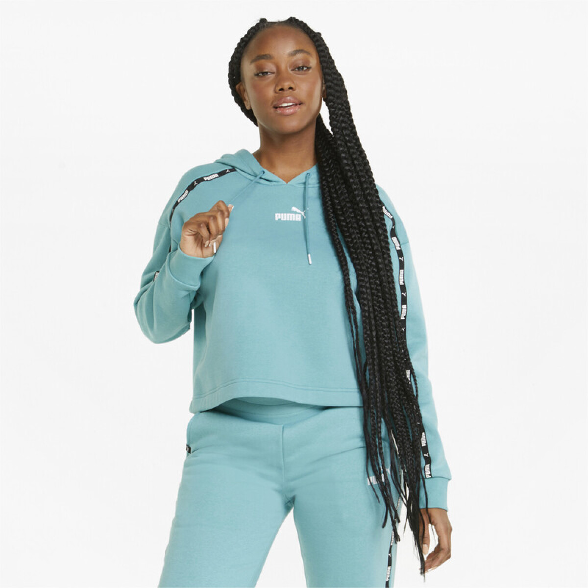 Power Tape Crop.hoodie FL 84909361 - Turquesa 