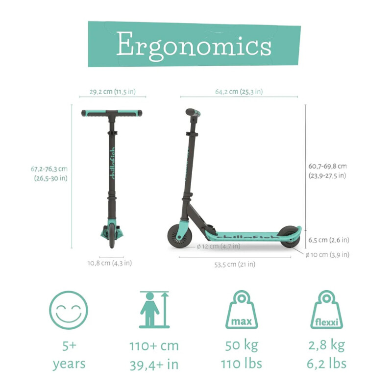 Monopatín Infantil Plegable Flexxi Chillafish Monopatín Infantil Plegable Flexxi Chillafish