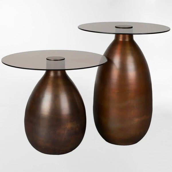 MESA AUXILIAR SELENE COBRE - SET x 2