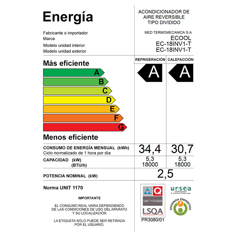 Aire Acondicionado Inverter 18000 Btu/h Aire Acondicionado Inverter 18000 Btu/h
