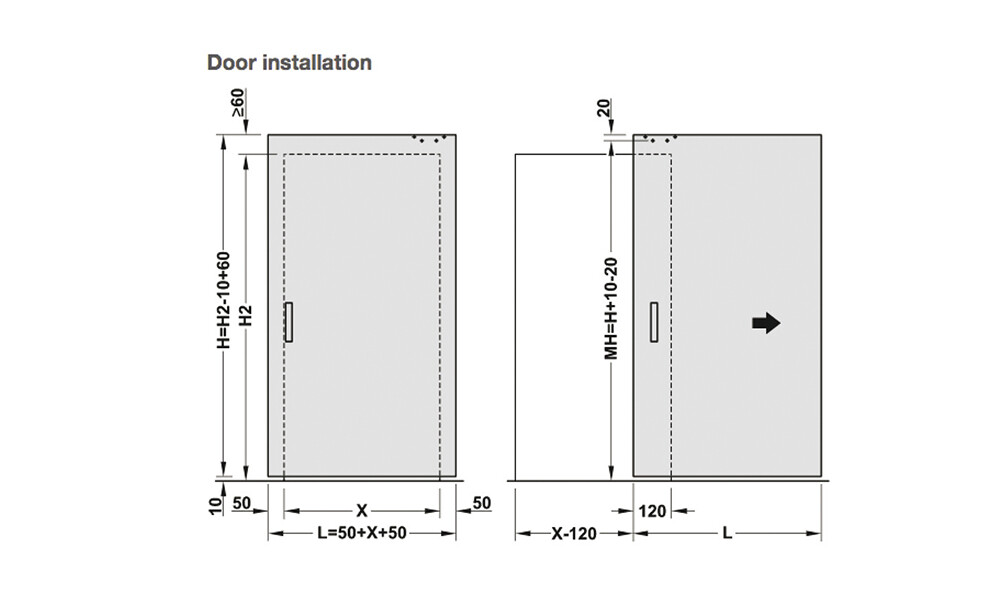 Sistema corredizo invisible DESIGN 80 1800