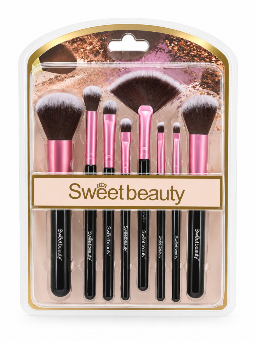 BROCHAS PARA MAQUILLAJE SET X 8 - VARIANTE 1 