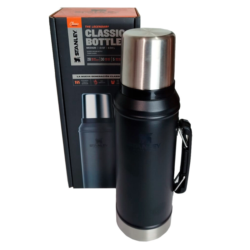Termo Stanley Classic con asa NEGRO 0,94lt Termo Stanley Classic con asa NEGRO 0,94lt