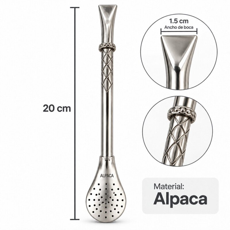 Bombilla de Alpaca Gruesa 20cm Opcion 3