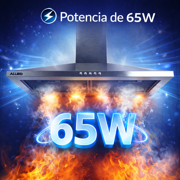 Campana Extractora Allied 60 Cm 3 Velocidades CAMPANA EXTRACTORA ALLIED AL-CH60