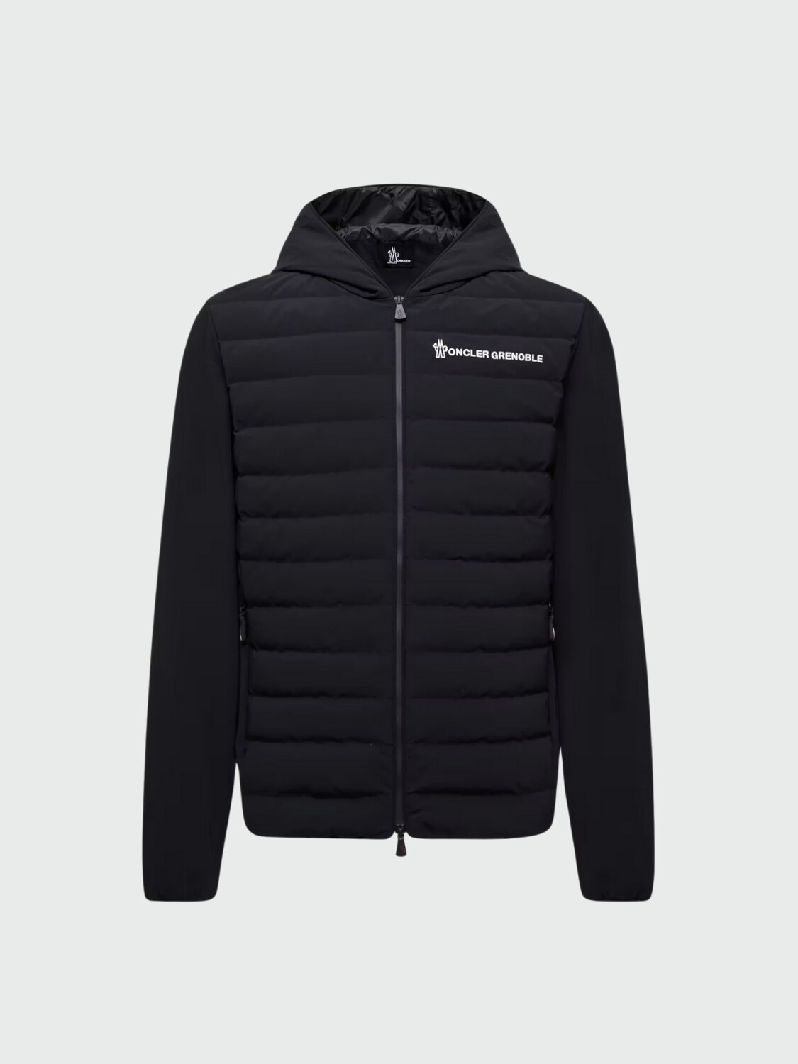 MONCLER - Campera acolchada con capucha Negro
