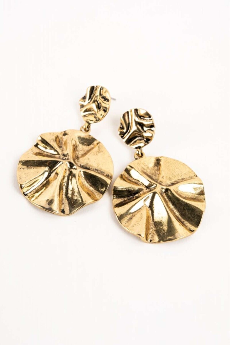 Aros Texturados Redondos - Oro 