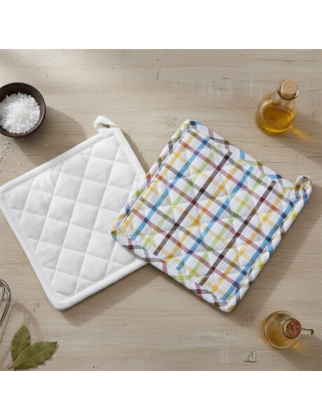 AGARRADERA ALGODÓN 20X20CM CUADROS MULTICOLOR AGARRADERA ALGODÓN 20X20CM CUADROS MULTICOLOR