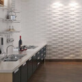 PANEL DECORATIVO EN PVC 3D PARA PARED MODELO D013 50x50 CM BLANCO MATE Panel Decorativo En Pvc 3d Para Pared Modelo D013 50x50 Cm Blanco Mate