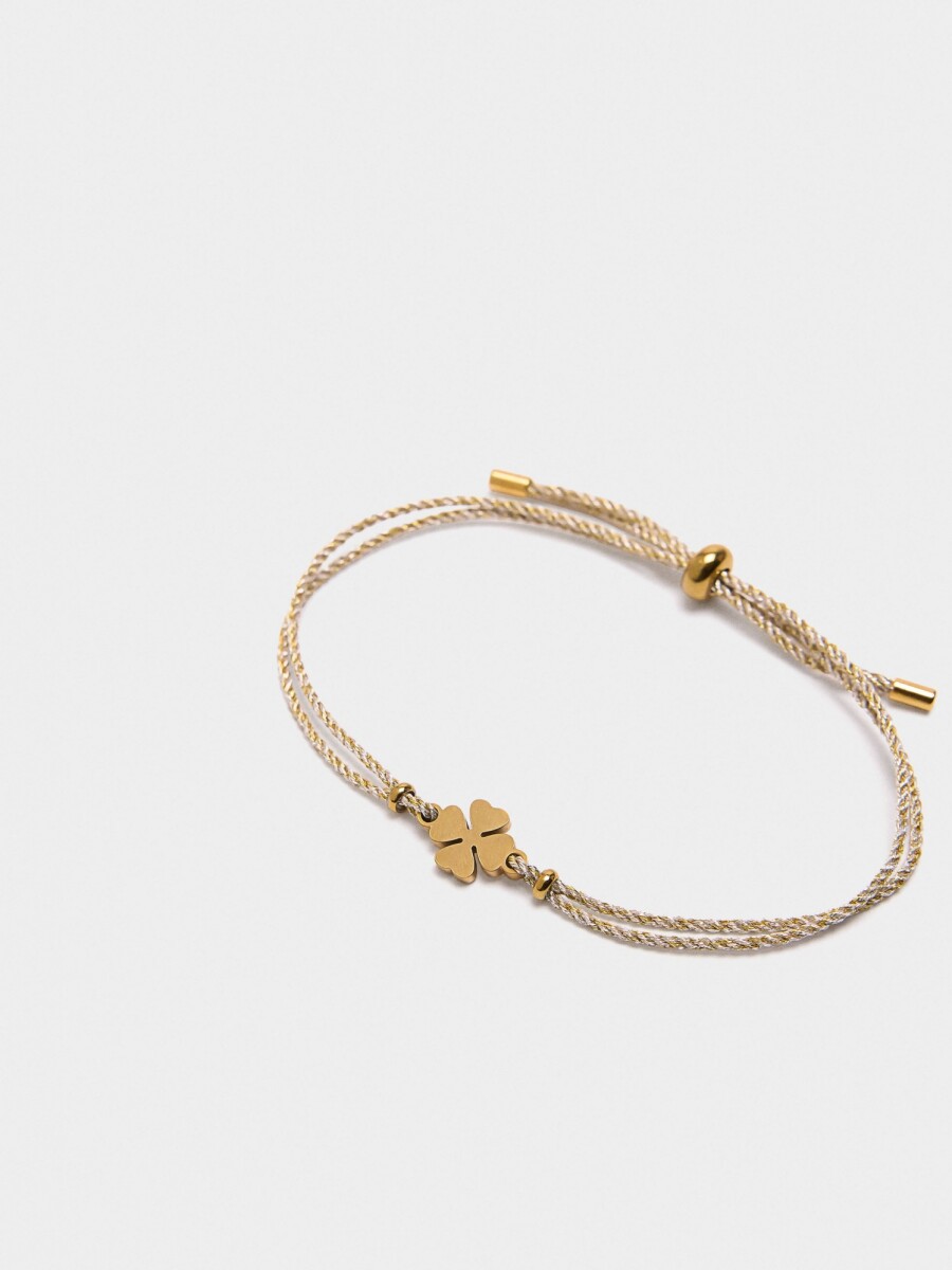 Pulsera Ajustable Con Charm - Acero Inoxidable gris