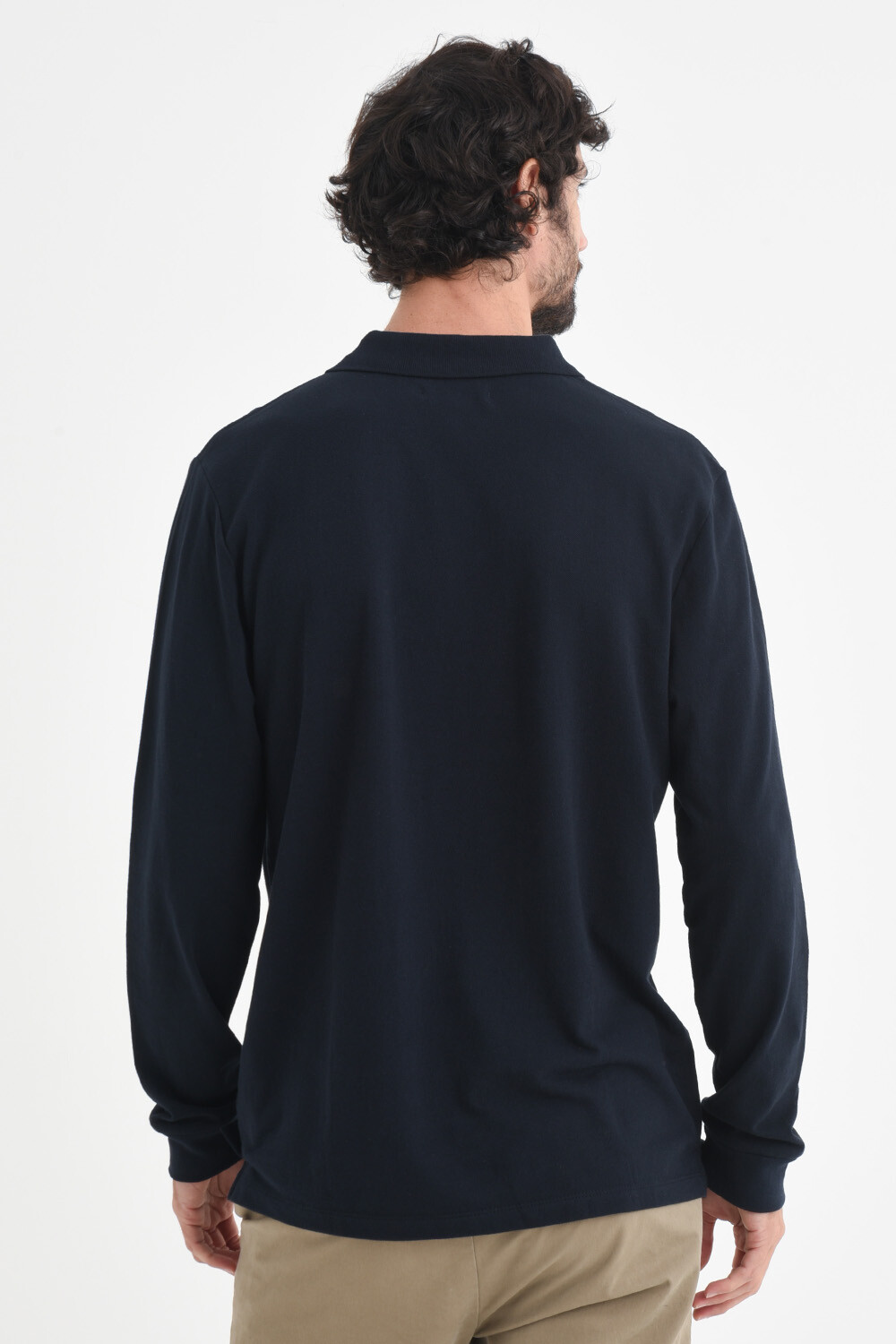 Camiseta manga larga polo - Azul marino — BAS