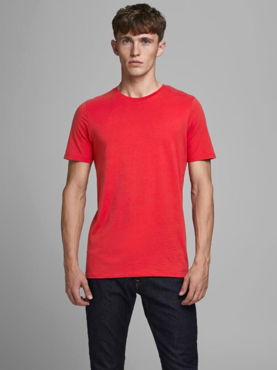 Camiseta básica de algodón orgánico - True Red 