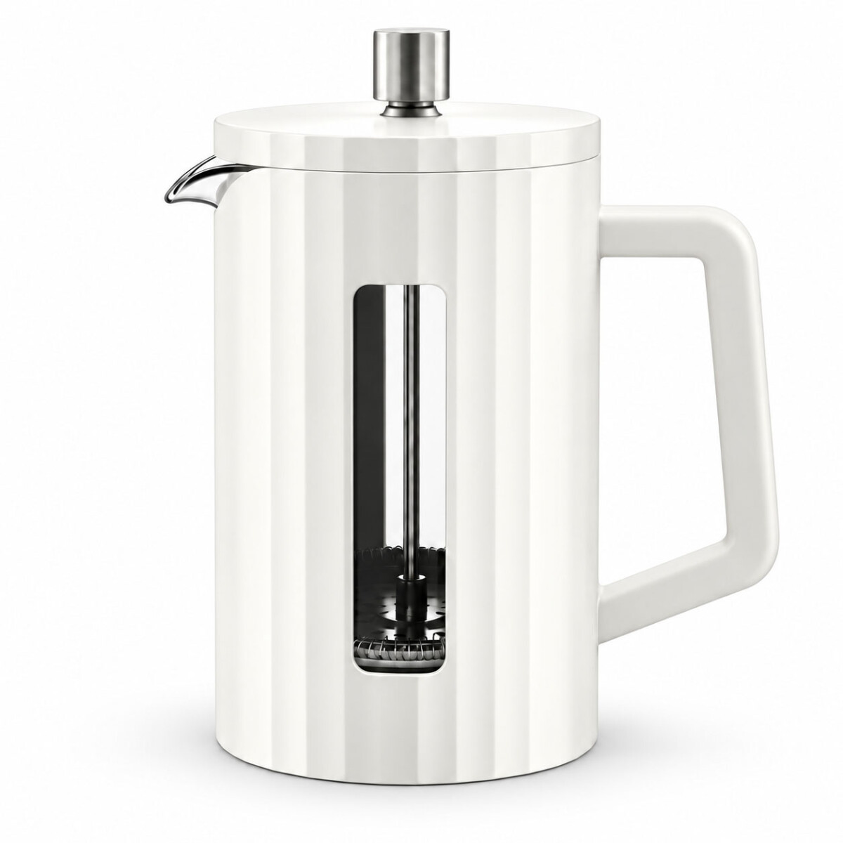 Cafetera Prensa Francesa 350ml Vidrio Borosilicato - Blanco 